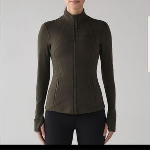 Lululemon define jacket olive camo green size 6